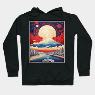 Incheon South Korea Starry Night Travel Tourism Retro Vintage Hoodie